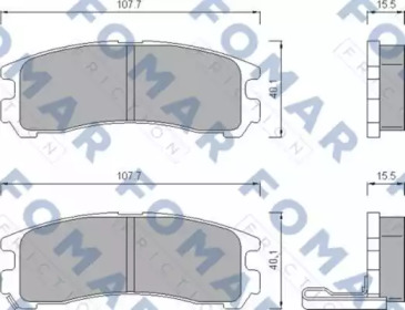 FOMAR FRICTION fo479481 -  Комплект тормозных колодок, дисковый тормоз